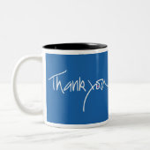 2 Couleurs Tasse bleue turquoise de coffe de Merci (Gauche)