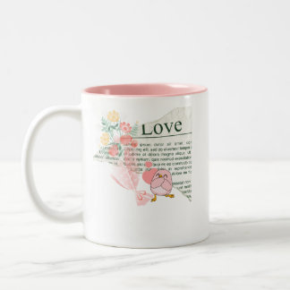 2 Couleurs Tasse Blushing Chick & Fleurs Aquarelle | Vintage