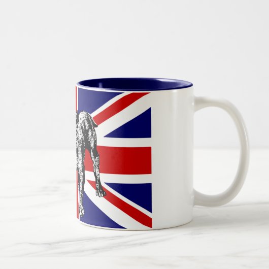 2 Couleurs Tasse britannique de drapeau d'Union Jack de (Droit)