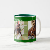 2 Couleurs Tasse Brown de dobermann de Charlie (Devant droit)