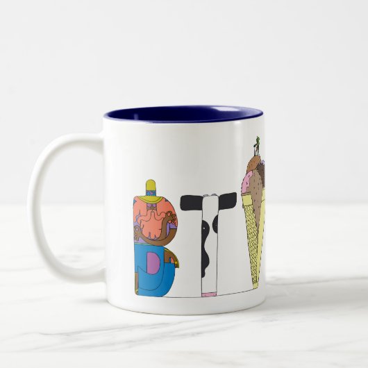 2 Couleurs Tasse | BURLINGTON, VT (BTV) (Gauche)