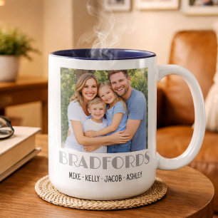 2 Couleurs Tasse Cadeau Souvenir de Photo de Famille Personna