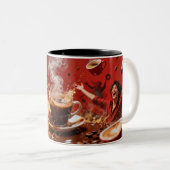 2 Couleurs Tasse Café & Amusement (Devant droit)