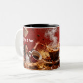 2 Couleurs Tasse Café & Amusement (Devant gauche)