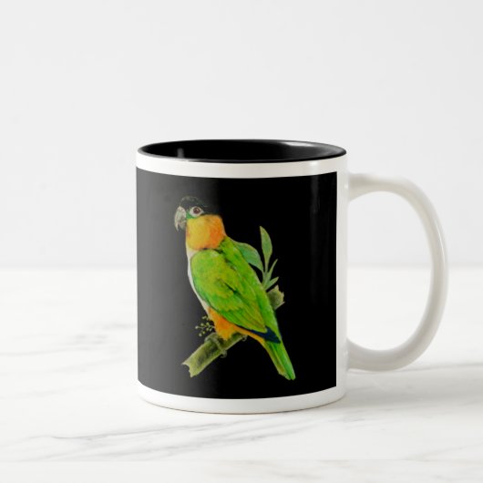 2 Couleurs Tasse - caïque à tête noire (Droit)