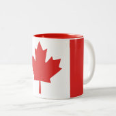 2 Couleurs Tasse canadienne de drapeau (Devant droit)