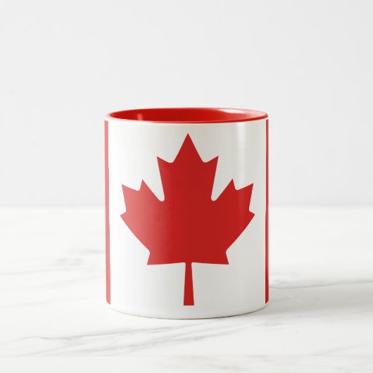 2 Couleurs Tasse canadienne de drapeau (Centre)