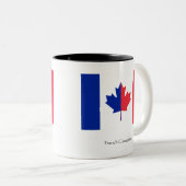 2 Couleurs Tasse canadienne française (Devant droit)