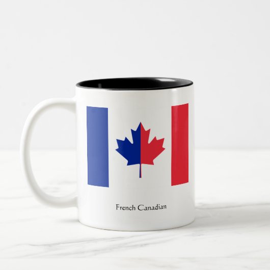 2 Couleurs Tasse canadienne française (Gauche)