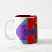 2 Couleurs Tasse carrée de RVB Sierpinski (Gauche)