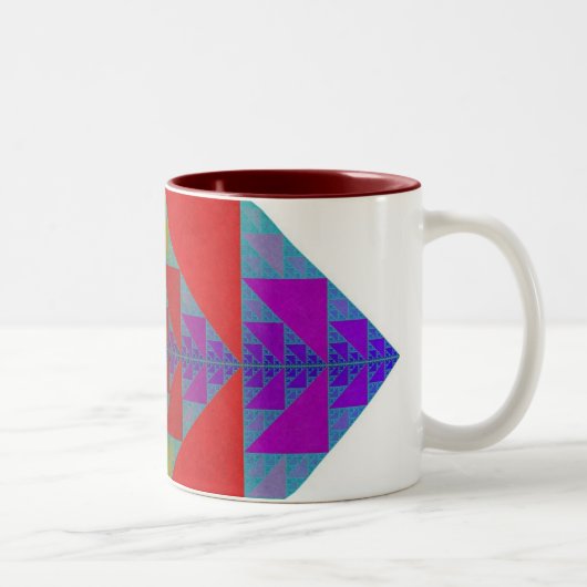 2 Couleurs Tasse carrée de RVB Sierpinski (Droit)