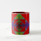 2 Couleurs Tasse carrée de RVB Sierpinski (Centre)