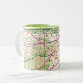 2 Couleurs Tasse - carte de course d'orientation (Devant gauche)