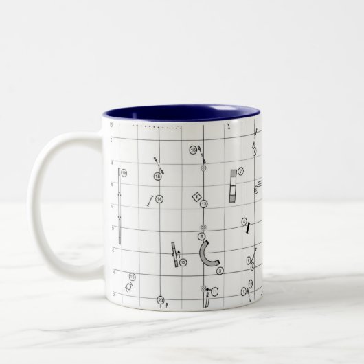 2 Couleurs Tasse Carte de parcours à thème d'agilité (Gauche)