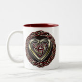 2 Couleurs Tasse celtique de coeur (Gauche)