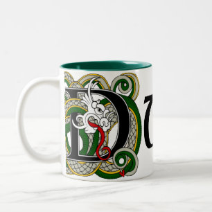 2 Couleurs Tasse celtique de dragon de Duffy