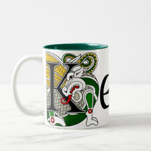 2 Couleurs Tasse celtique de dragon de Keogh