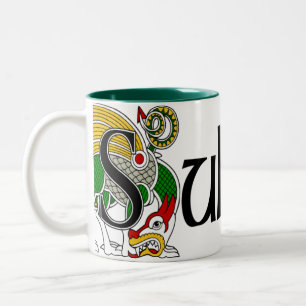 2 Couleurs Tasse celtique de dragon de Sullivan