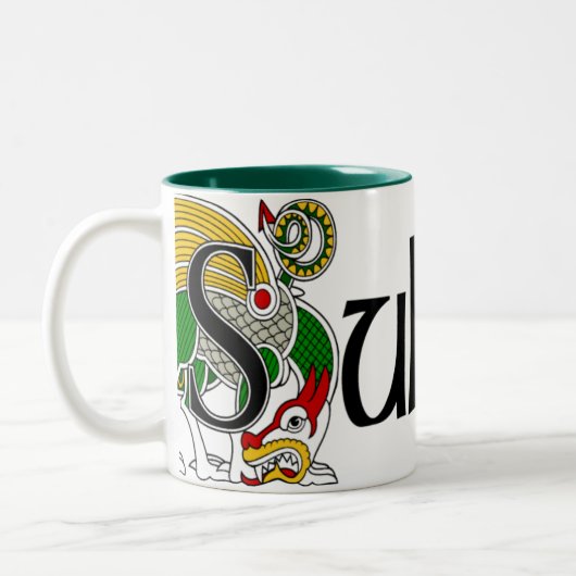 2 Couleurs Tasse celtique de dragon de Sullivan (Gauche)