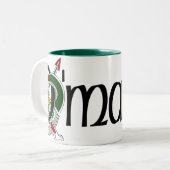 2 Couleurs Tasse celtique de dragon d'O'Malley (Devant gauche)
