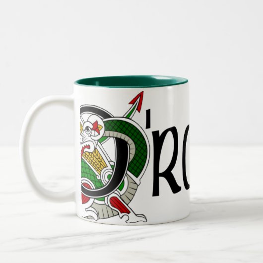 2 Couleurs Tasse celtique de dragon d'O'Rourke (Gauche)