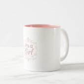 2 Couleurs Tasse - C'est une fille (Devant droit)