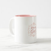 2 Couleurs Tasse - C'est une fille (Devant gauche)