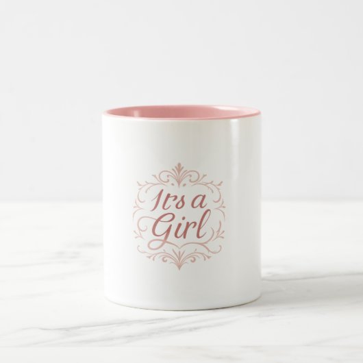 2 Couleurs Tasse - C'est une fille (Centre)