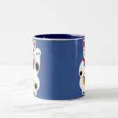 2 Couleurs Tasse chanceuse bleue de chat (Centre)