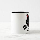 2 Couleurs Tasse chanceuse de chat (Centre)