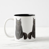 2 Couleurs Tasse chanceuse de chats noirs (Gauche)