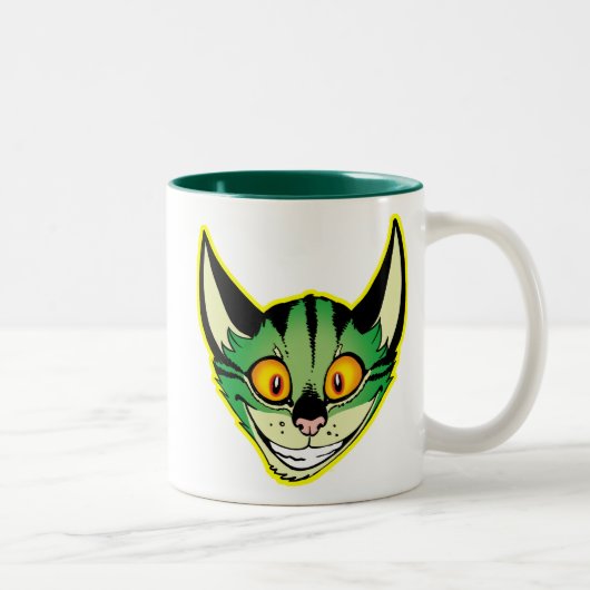 2 Couleurs Tasse Chat de Dessin Animé Fluorescent (Droit)