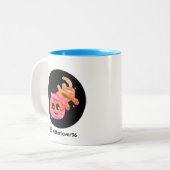 2 Couleurs Tasse Chat de l'Espace (Devant gauche)