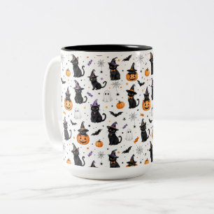 2 Couleurs Tasse Chat d'Halloween Cadeau pour amateur de ch