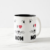 2 Couleurs Tasse chat j'aime maman (Devant droit)