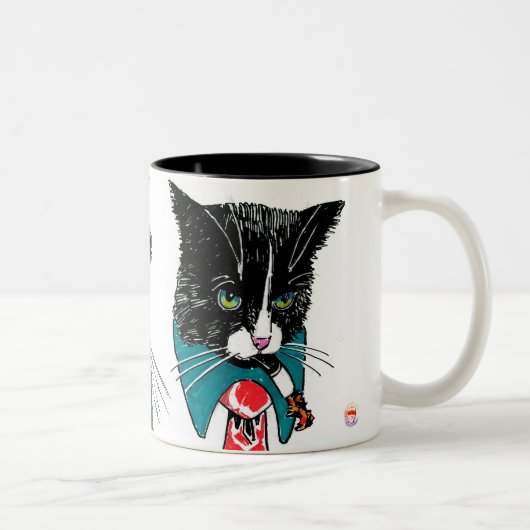 2 Couleurs Tasse Chats d'Affaires (Droit)