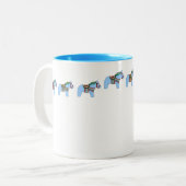 2 Couleurs Tasse Cheval Bleu (Devant gauche)