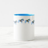 2 Couleurs Tasse Cheval Bleu (Centre)