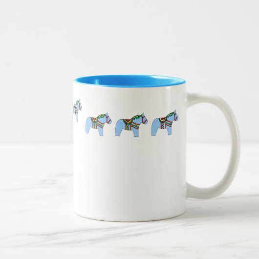 2 Couleurs Tasse Cheval Bleu (Droit)