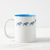 2 Couleurs Tasse Cheval Bleu (Gauche)