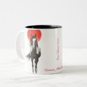 2 Couleurs Tasse Cheval de Feu Lune Rouge (Devant gauche)
