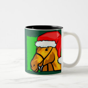 2 Couleurs Tasse - cheval de Père Noël