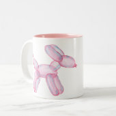 2 Couleurs Tasse Chien Ballon (Devant gauche)