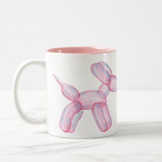 2 Couleurs Tasse Chien Ballon (Gauche)