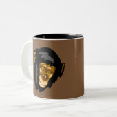 2 Couleurs Tasse - chimpanzé (Devant gauche)