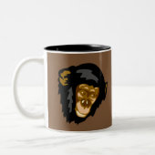 2 Couleurs Tasse - chimpanzé (Gauche)