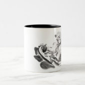 2 Couleurs Tasse chinoise de zodiaque d'année de singe de (Centre)