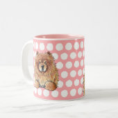 2 Couleurs Tasse Chow KiniArt (Devant gauche)