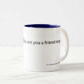 2 Couleurs Tasse chrétienne : Demande d'ami (Devant droit)