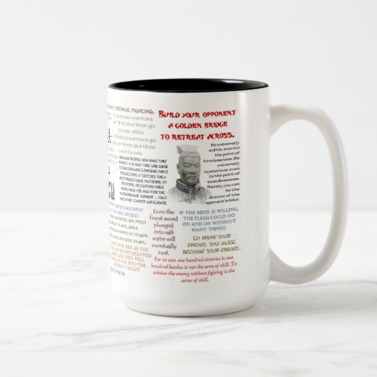 2 Couleurs Tasse citable de Sun Tzu (Droit)